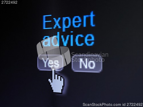 Image of Law concept: Expert Advice on digital computer screen