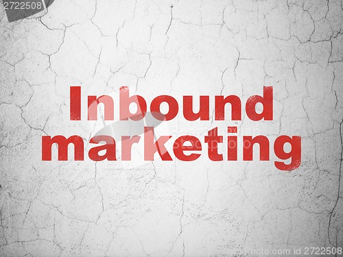 Image of Business concept: Inbound Marketing on wall background