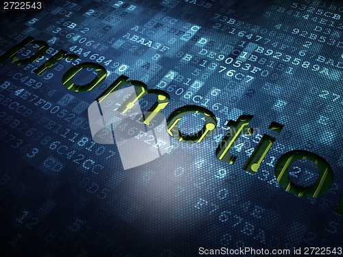 Image of Advertising concept: Promotion on digital screen background
