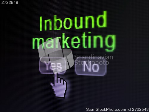 Image of Finance concept: Inbound Marketing on digital computer screen