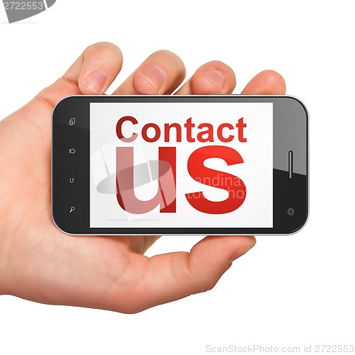 Image of Advertising concept: Contact Us on smartphone