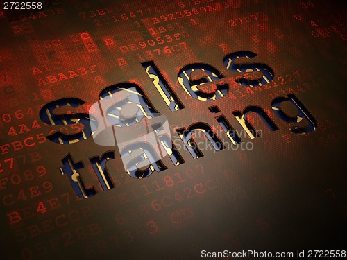 Image of Marketing concept: Sales Training on digital screen background
