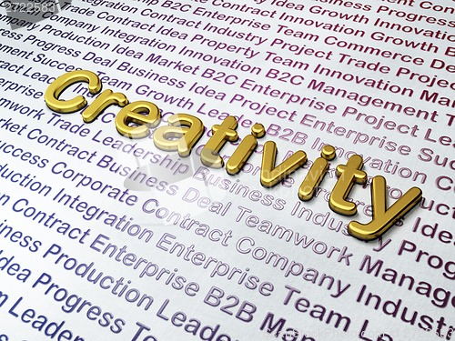 Image of Marketing concept: Golden Creativity on Business background
