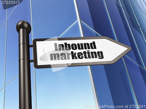 Image of Business concept: sign Inbound Marketing on Building background