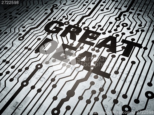 Image of Business concept: circuit board with Great Deal