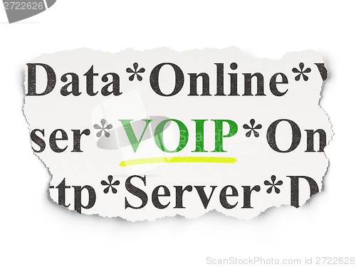 Image of Web design concept: VOIP on Paper background