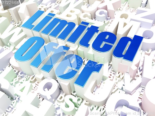 Image of Business concept: Limited Offer on alphabet background
