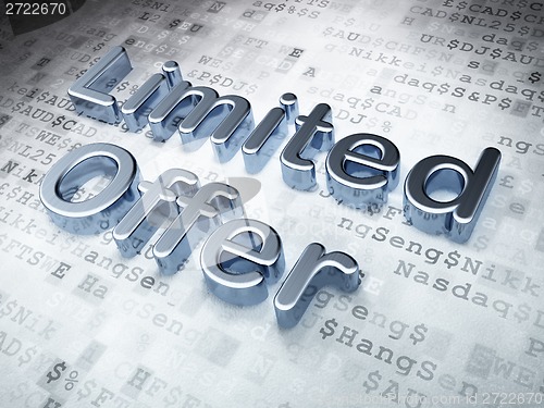 Image of Business concept: Silver Limited Offer on digital background