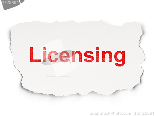 Image of Law concept: Licensing on Paper background