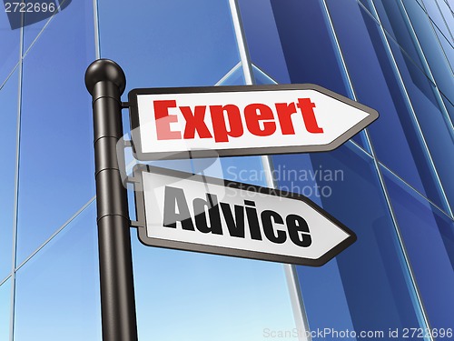 Image of Law concept: sign Expert Advice on Building background