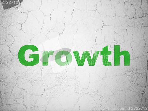 Image of Finance concept: Growth on wall background