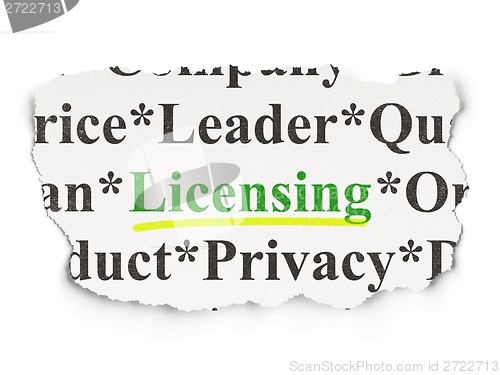 Image of Law concept: Licensing on Paper background