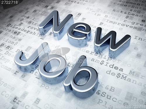 Image of Business concept: Silver New Job on digital background