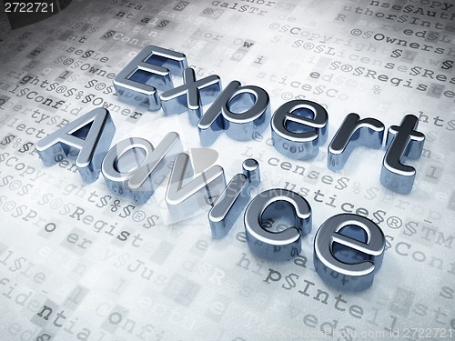 Image of Law concept: Silver Expert Advice on digital background