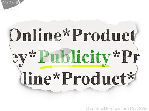 Image of Marketing concept: Publicity on Paper background