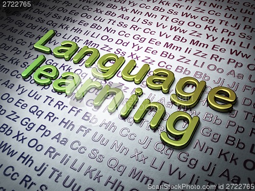 Image of Education concept:  Language Learning on Alphabet background