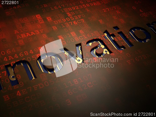 Image of Business concept: Innovation on digital screen background