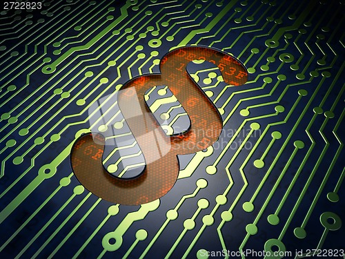 Image of Law concept: Paragraph on circuit board background