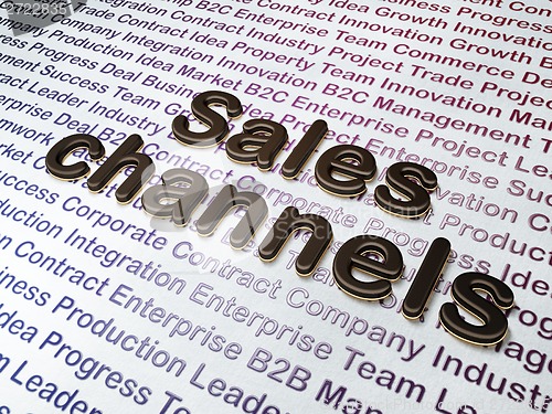 Image of Marketing concept:  Sales Channels on Business background