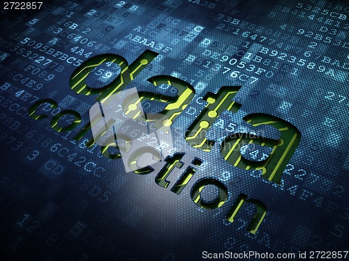 Image of Data concept: Data Collection on digital screen background
