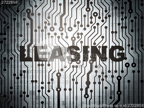Image of Business concept: circuit board with Leasing