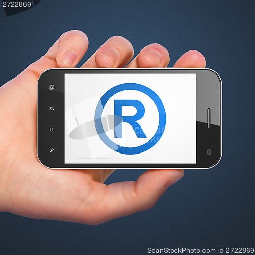 Image of Law concept: Registered on smartphone