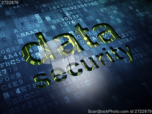 Image of Protection concept: Data Security on digital screen background