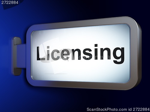 Image of Law concept: Licensing on billboard background