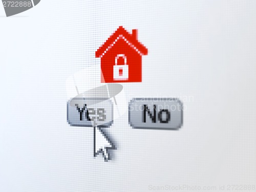 Image of Business concept: Home on digital computer screen
