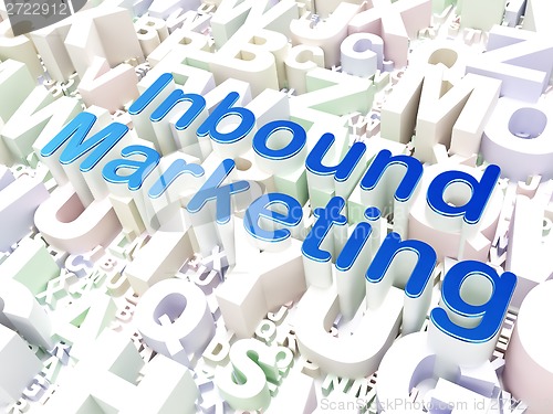 Image of Business concept: Inbound Marketing on alphabet background