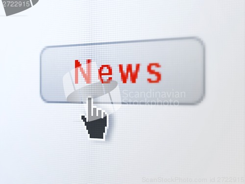 Image of News concept: News on digital button background