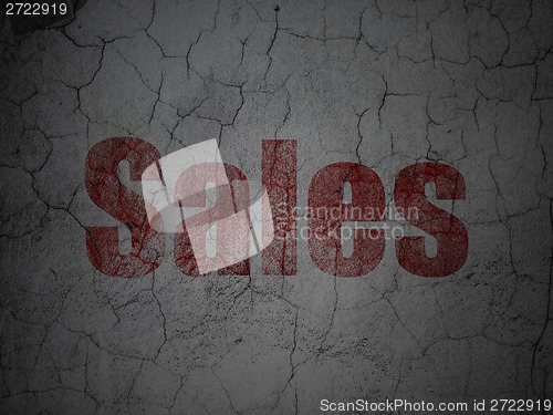 Image of Marketing concept: Sales on grunge wall background