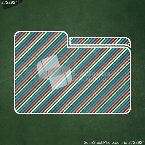 Image of Business concept: Folder on chalkboard background