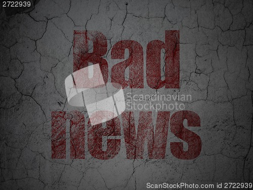 Image of News concept: Bad News on grunge wall background