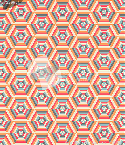 Image of Retro geometric hexagon pattern