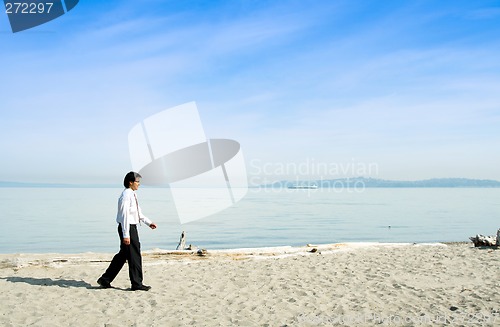 Image of Walking businessman
