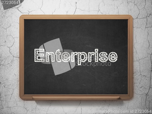 Image of Business concept: Enterprise on chalkboard background