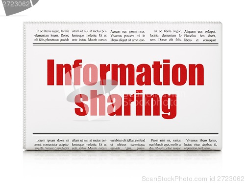 Image of Information concept: newspaper headline Information Sharing
