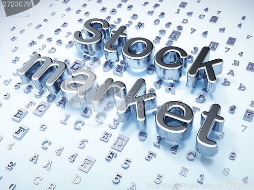 Image of Finance concept: Silver Stock Market on digital background