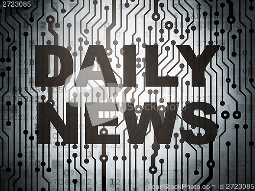 Image of News concept: circuit board with Daily News