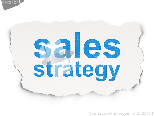 Image of Advertising concept: Sales Strategy on Paper background
