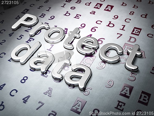 Image of Privacy concept:  Protect Data on Hexadecimal Code background