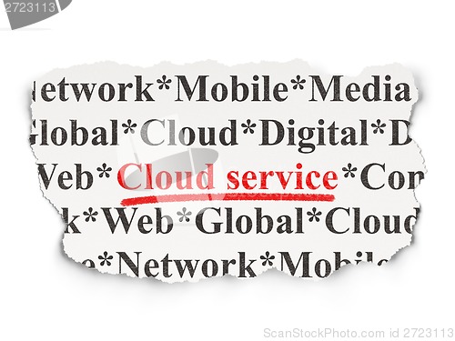 Image of Cloud networking concept: Cloud Service on Paper background