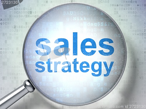 Image of Advertising concept: Sales Strategy with optical glass