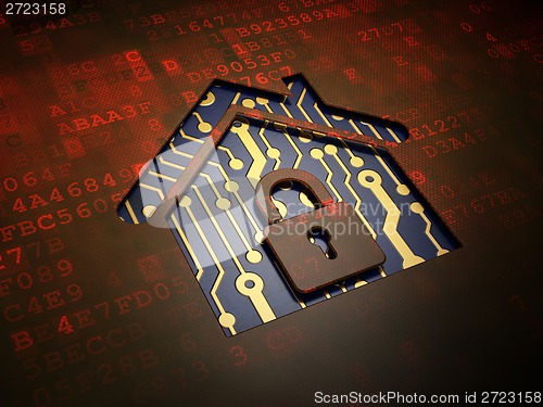 Image of Business concept: Home on digital screen background