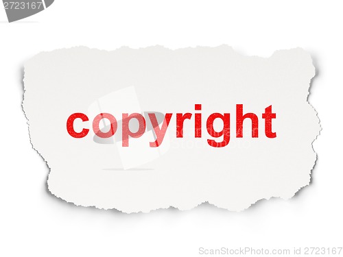 Image of Law concept: Copyright on Paper background