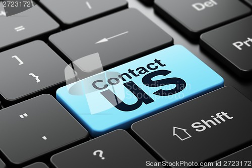 Image of Marketing concept: Contact Us on computer keyboard background