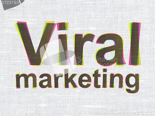 Image of Marketing concept: Viral Marketing on fabric texture background