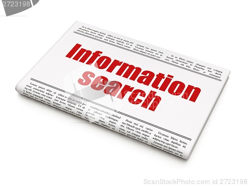 Image of Data concept: newspaper headline Information Search