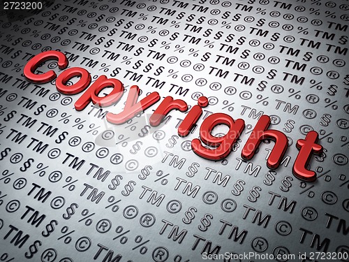 Image of Law concept:  Copyright on Law background